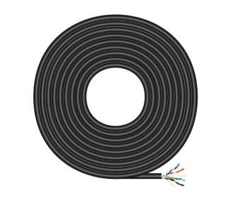 Bobina de cable rj45 para exteriores ftp awg24 aisens a135-0673 cat.6/ 100m/ impermeable/ negro
