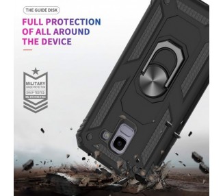 Funda Aluminio Antigolpe Samsung Galaxy A20S con Imán y Soporte de Anilla 360º