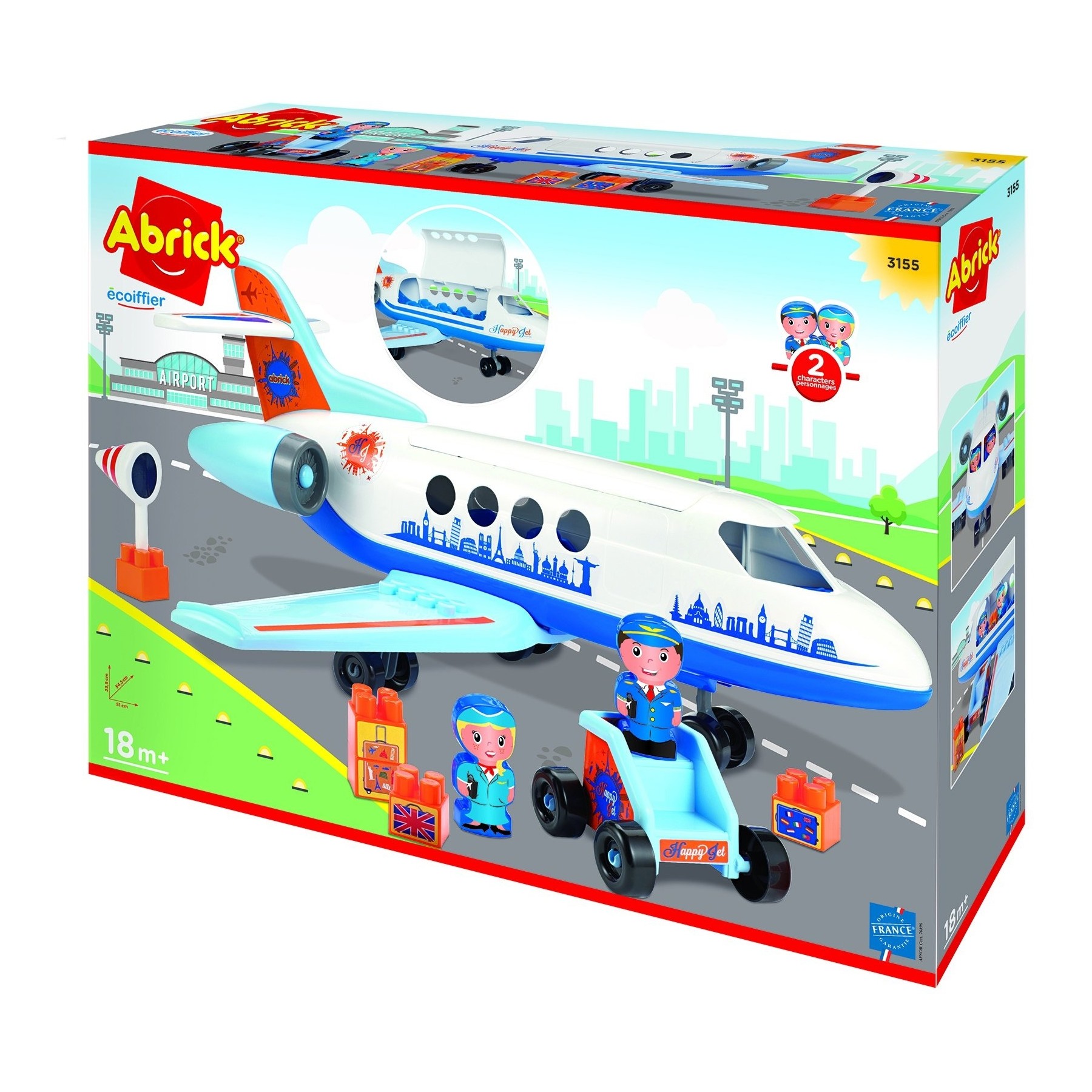 Abrick - Airplane w. figures & accessories (I-3155)