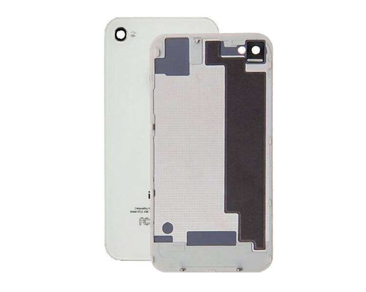 Tapa Trasera Compatible de Cristal para iPhone 4S Blanca