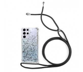 Funda Gel transparente con Cordón Samsung Galaxy S21 Ultra 4-Colores