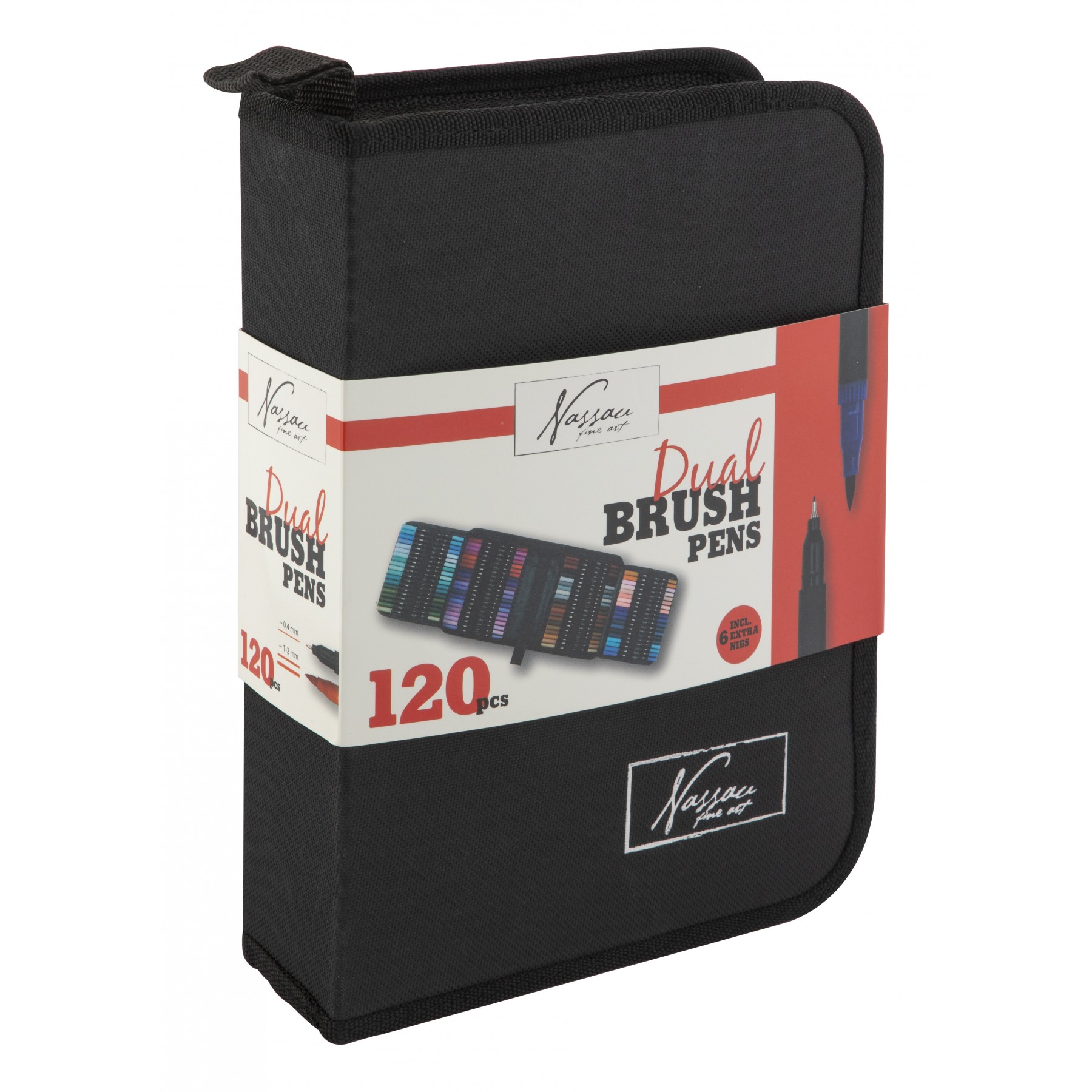 Nassau, Doble Marcadores 120 Piezas En Billetera De Nylon, (K-Ar0132/Gea)