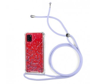 Funda Gel transparente con Cordón Samsung Galaxy A31 4-Colores