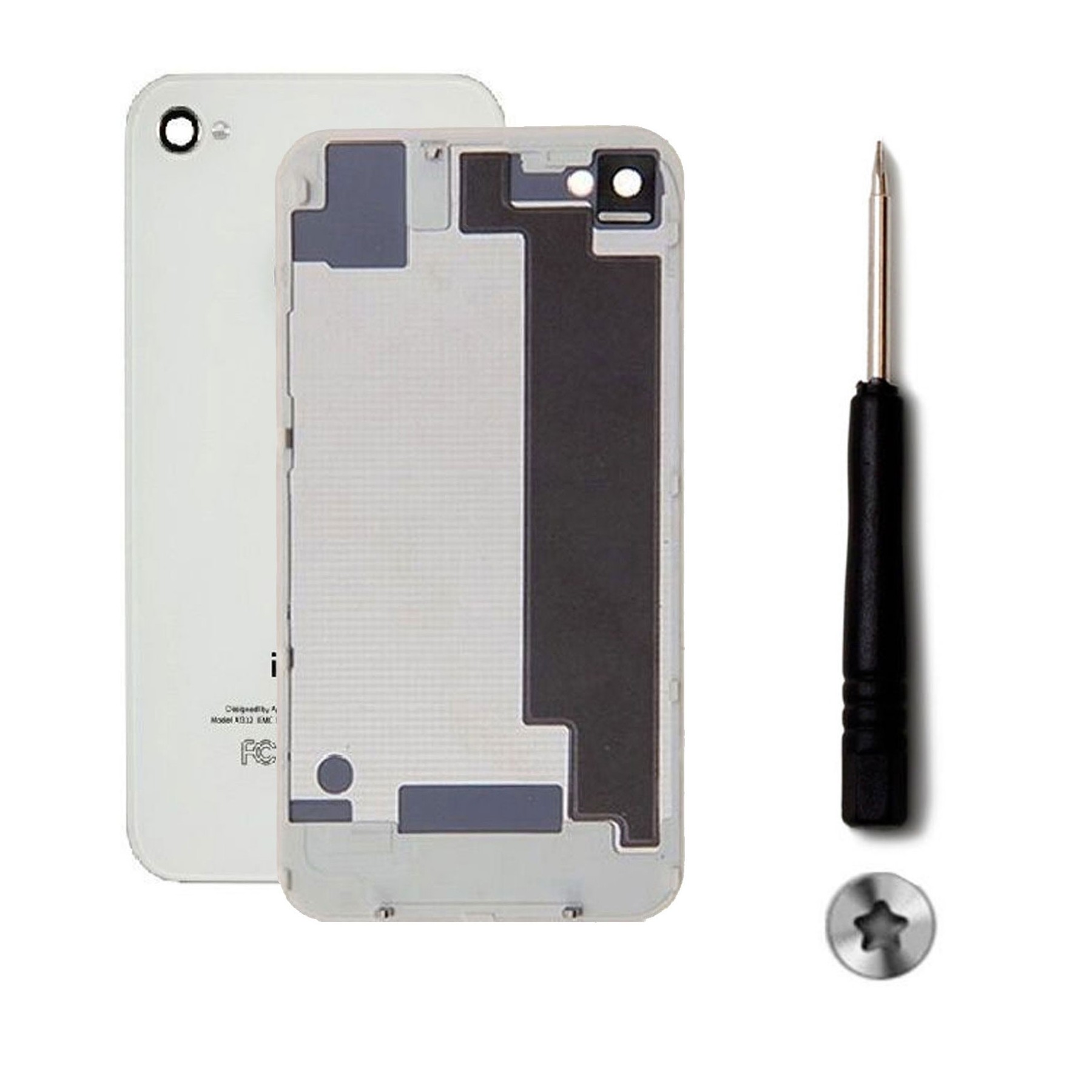 Back cover for iPhone 4 + Screwdriver | Color White