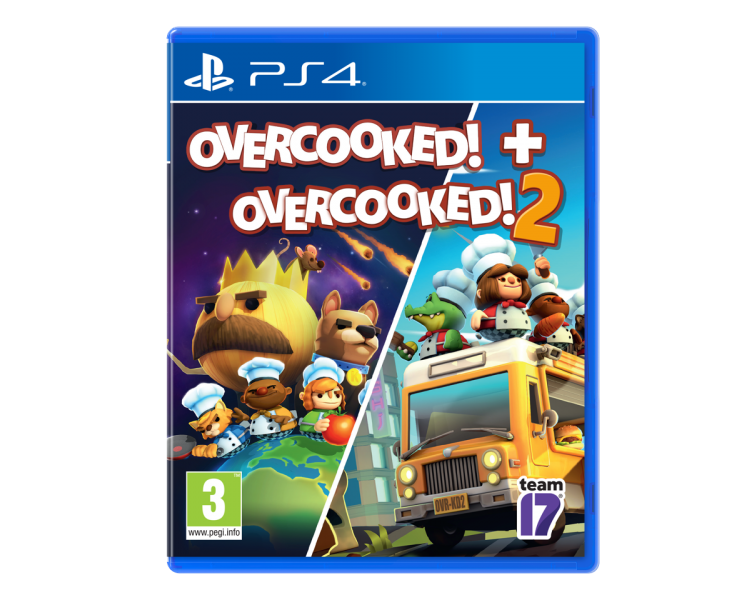 Overcooked + Overcooked 2 Double Pack Juego para Consola Sony PlayStation 4 , PS4