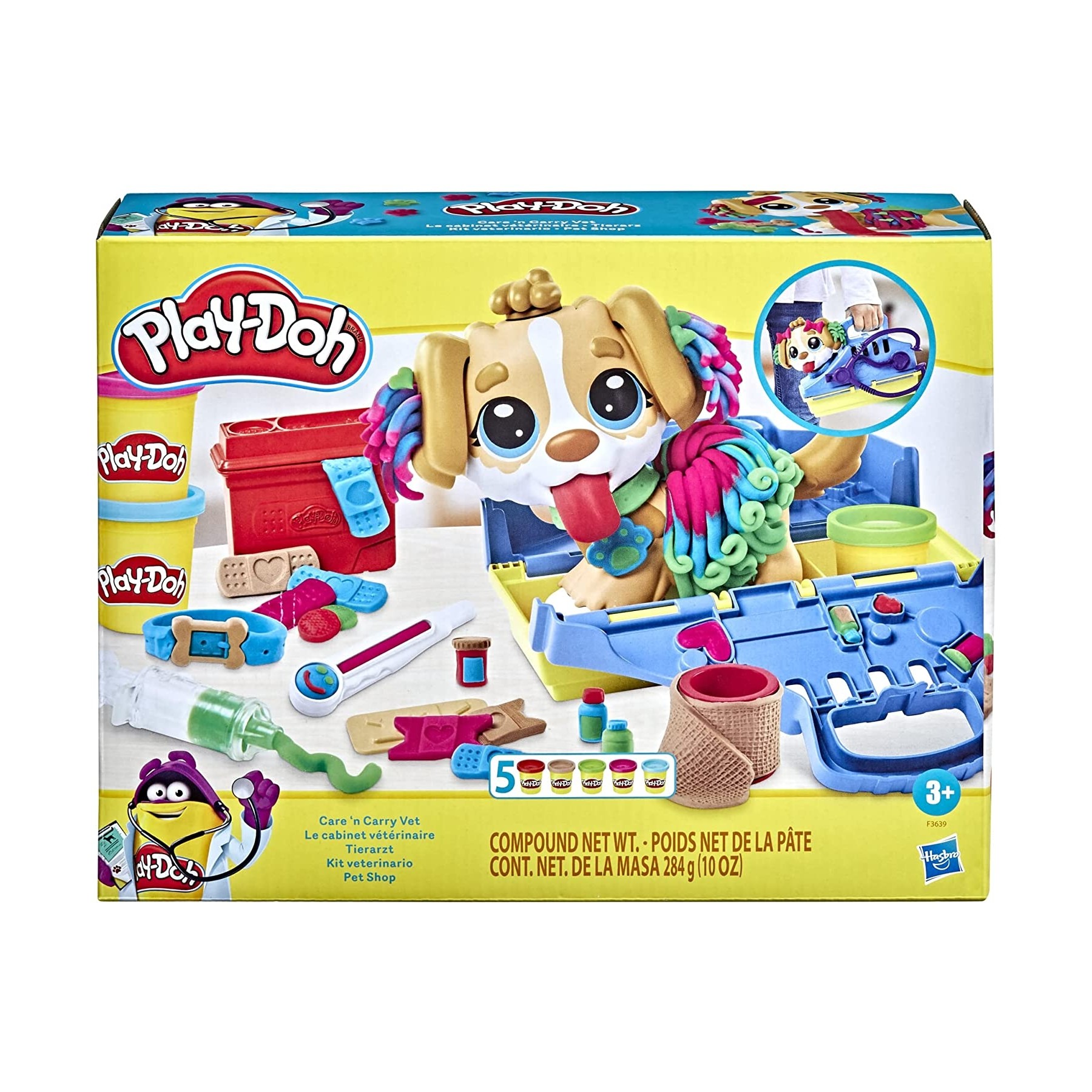 Play-Doh, Juego De Veterinario "Care 'N Carry Vet Playset" (F3639)