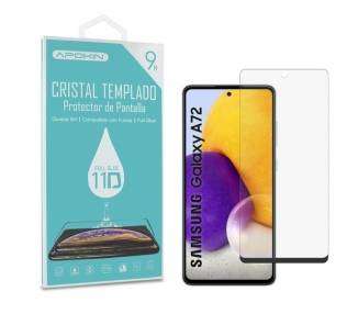 Cristal templado Full Glue 11D Premium Samsung Galaxy A72 Protector de Pantalla Curvo Negro