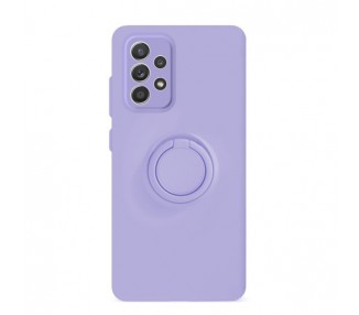 Funda Gel Silicona Suave Flexible para Samsung A52-5G con Imán y Soporte de Anilla 360º 7 Colores