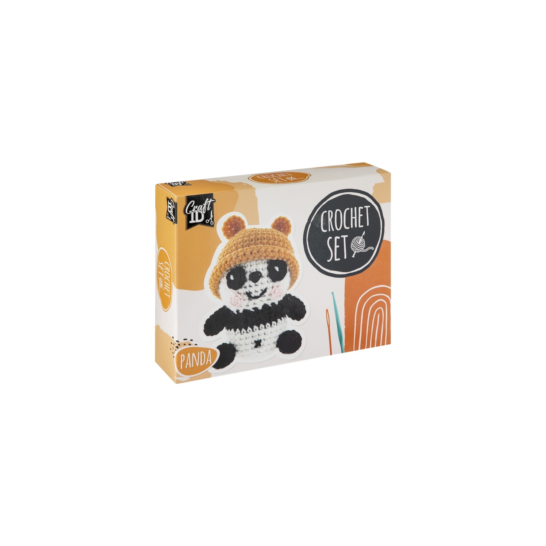 Craft ID  - Crochet kit panda, 9x8x13cm - (K-CR1703/GE)