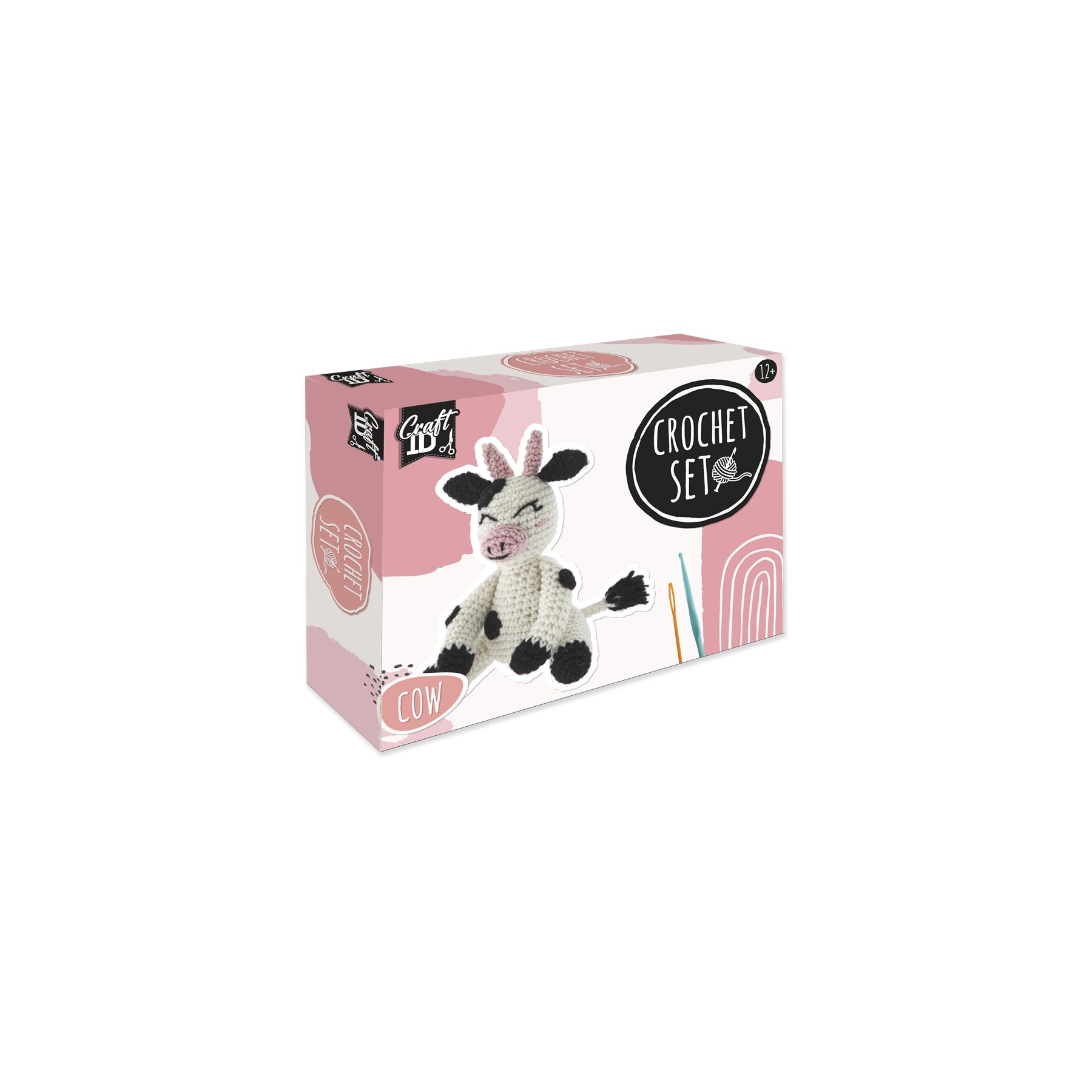 Craft ID - Crochet kit Cow, 14x8x16 cm - (K-CR1705/GE)