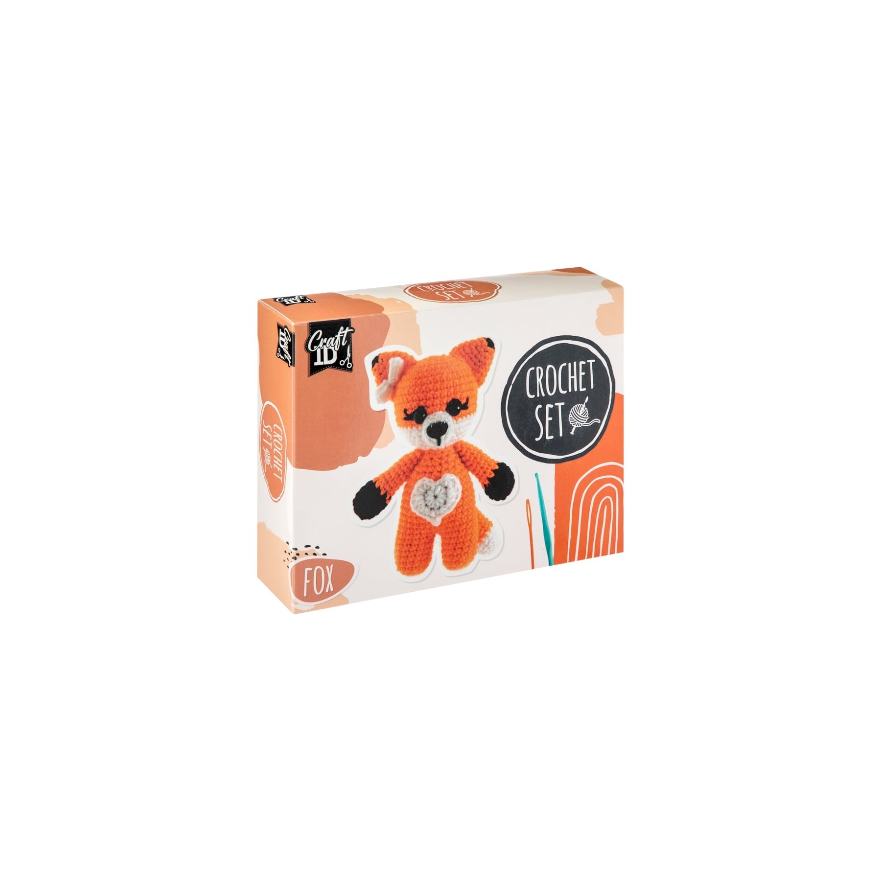 Craft ID - Crochet kit fox, 13x8.5x17cm - (K-CR1700/GE)