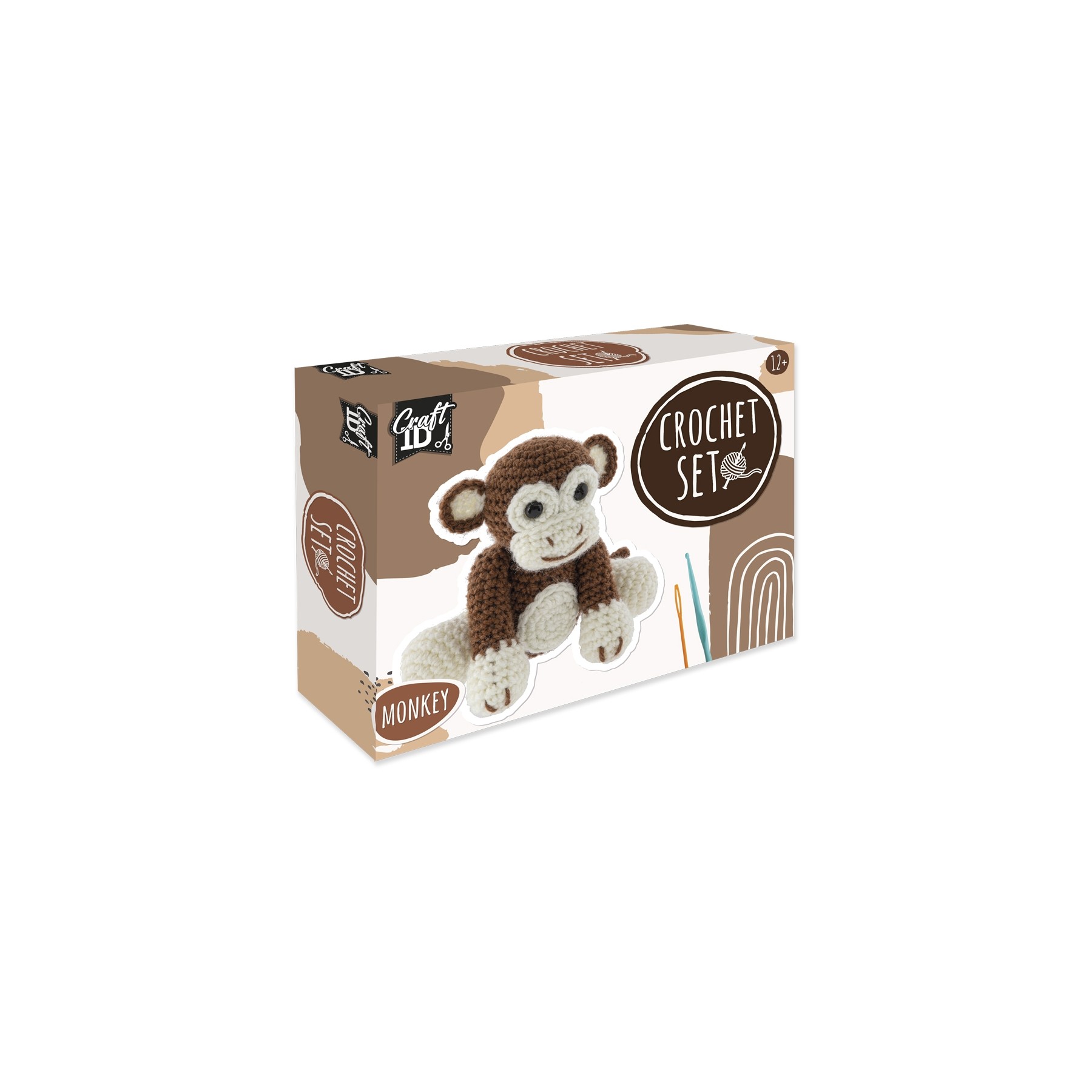 Craft ID - Crochet kit Monkey, 15x9x13,5 cm - (K-CR1704/GE)