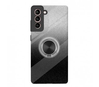 Funda Silicona Brillante Samsung Galaxy S21 FE con Imán y Soporte de Anilla 360º 5 Colores