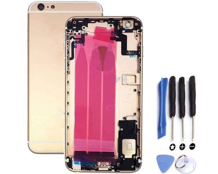 Chasis Carcasa Para iPhone 6 De 4.7' Bandeja Botones Componentes Flex Dorado