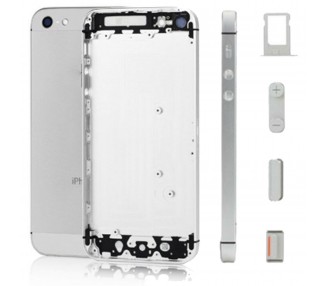 Chasis Carcasa Para iPhone 5 Plata Blanco