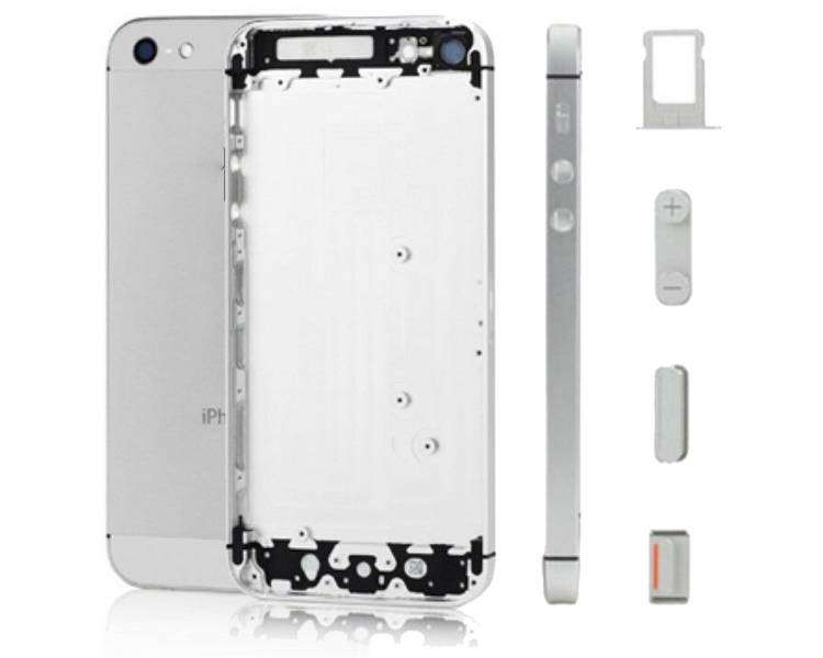 Chasis Carcasa Para iPhone 5 Plata Blanco
