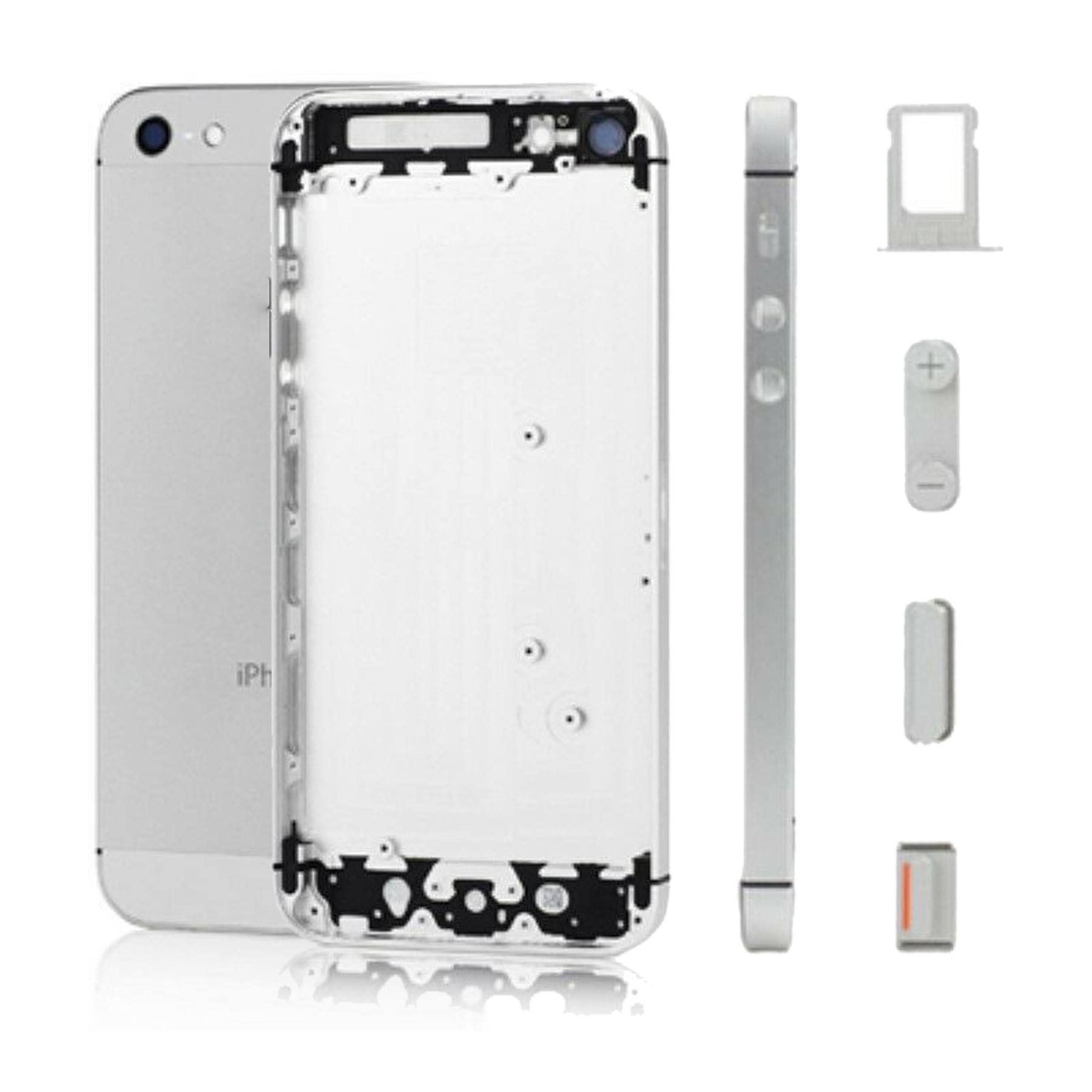 Chasis Carcasa Para iPhone 5 Plata Blanco