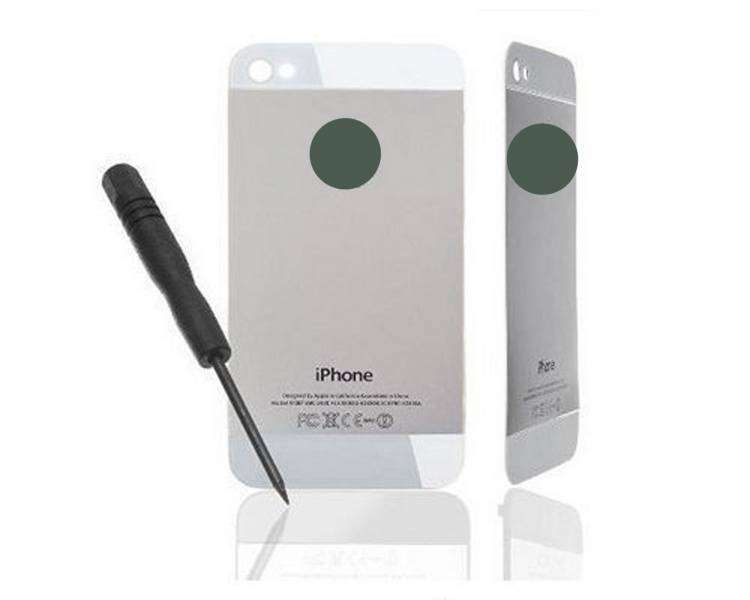 Tapa Trasera Compatible de Cristal para iPhone 4 Blanca, Conversion A iPhone 5