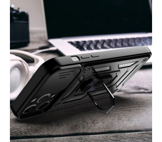 Funda con Anilla y Cámara Deslizante iPhone XR con Imán