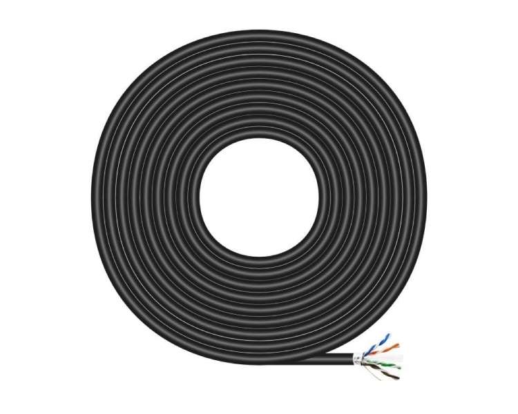 Bobina de cable rj45 para exteriores ftp awg24 aisens a135-0674 cat.6/ 305m/ impermeable/ negro