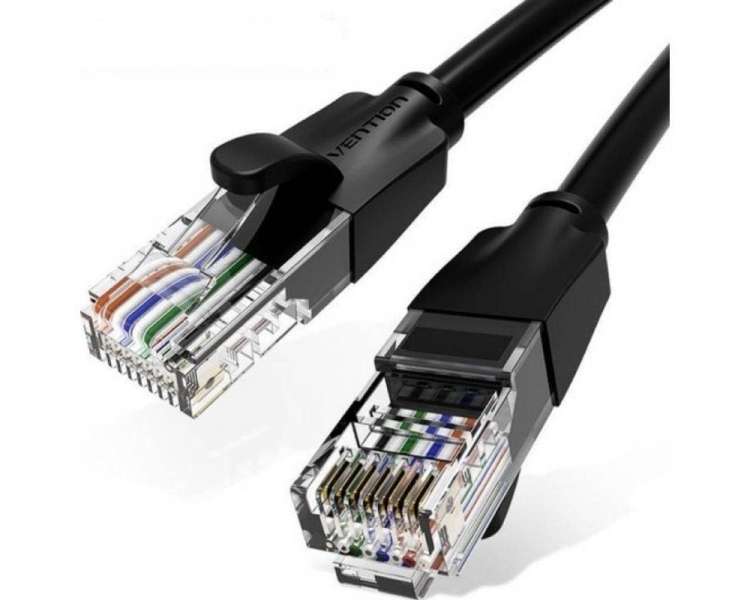 Cable de red rj45 utp vention ibebk cat.6/ 8m/ negro