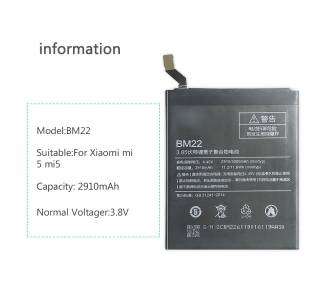 Batería Para Xiaomi Mi5, MPN Original: Bm22