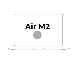 Apple macbook air 15' / m2 8-core cpu/ 8gb/ 256gb ssd/ 10-core gpu/ plata