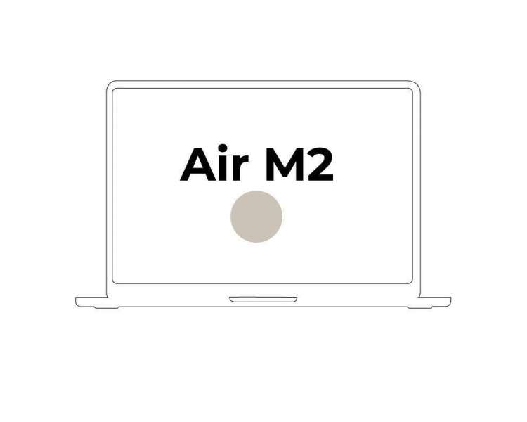 Apple macbook air 15' / m2 8-core cpu/ 8gb/ 512gb ssd/ 10-core gpu/ blanco estrella