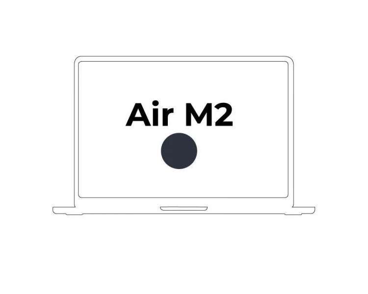 Apple macbook air 15' / m2 8-core cpu/ 8gb/ 256gb ssd/ 10-core gpu/ medianoche