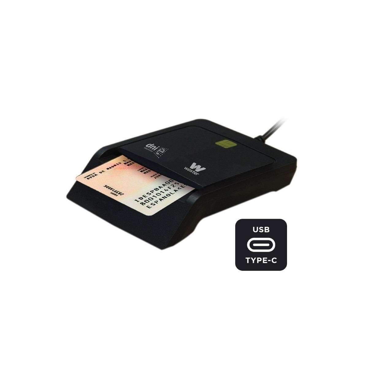 Lector de DNI Electrónico Smart Card ISO7816 Negro
