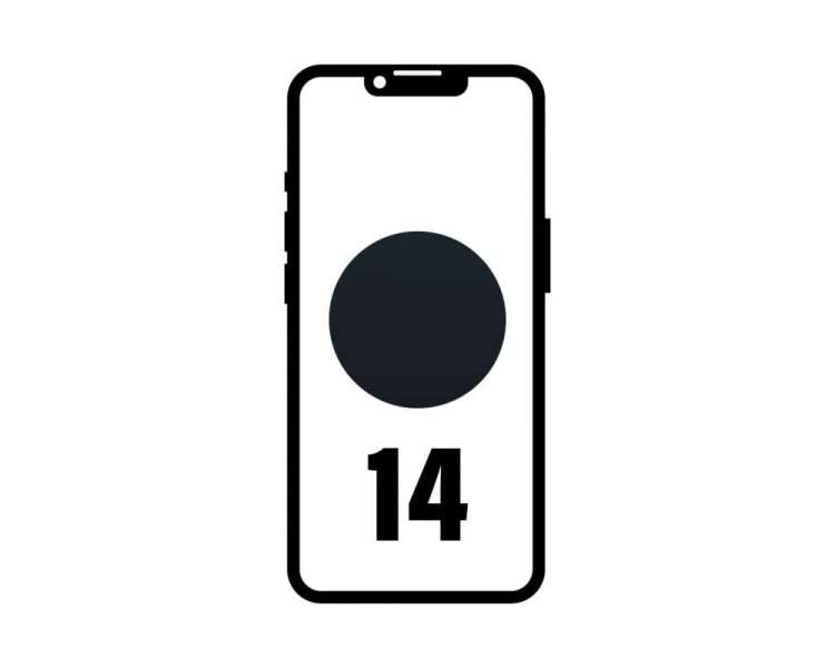 Smartphone apple iphone 14 128gb/ 6.1'/ 5g/ negro medianoche