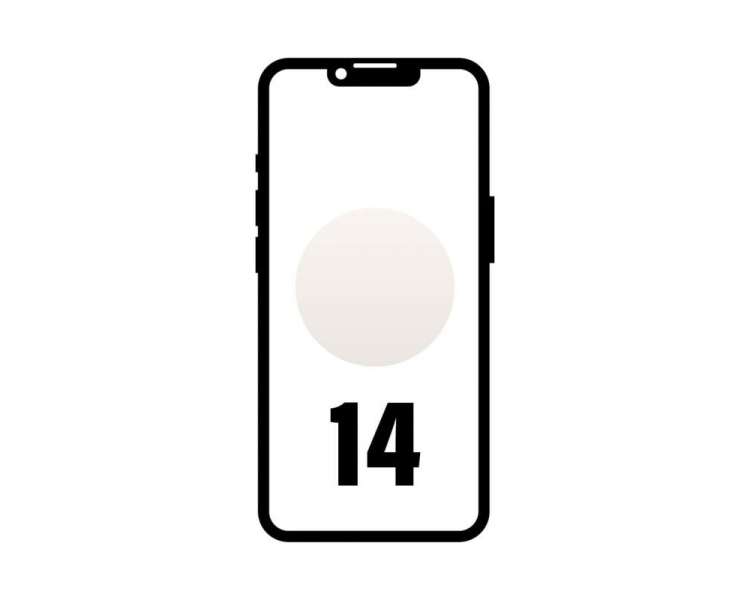 Smartphone apple iphone 14 128gb/ 6.1'/ 5g/ blanco estrella