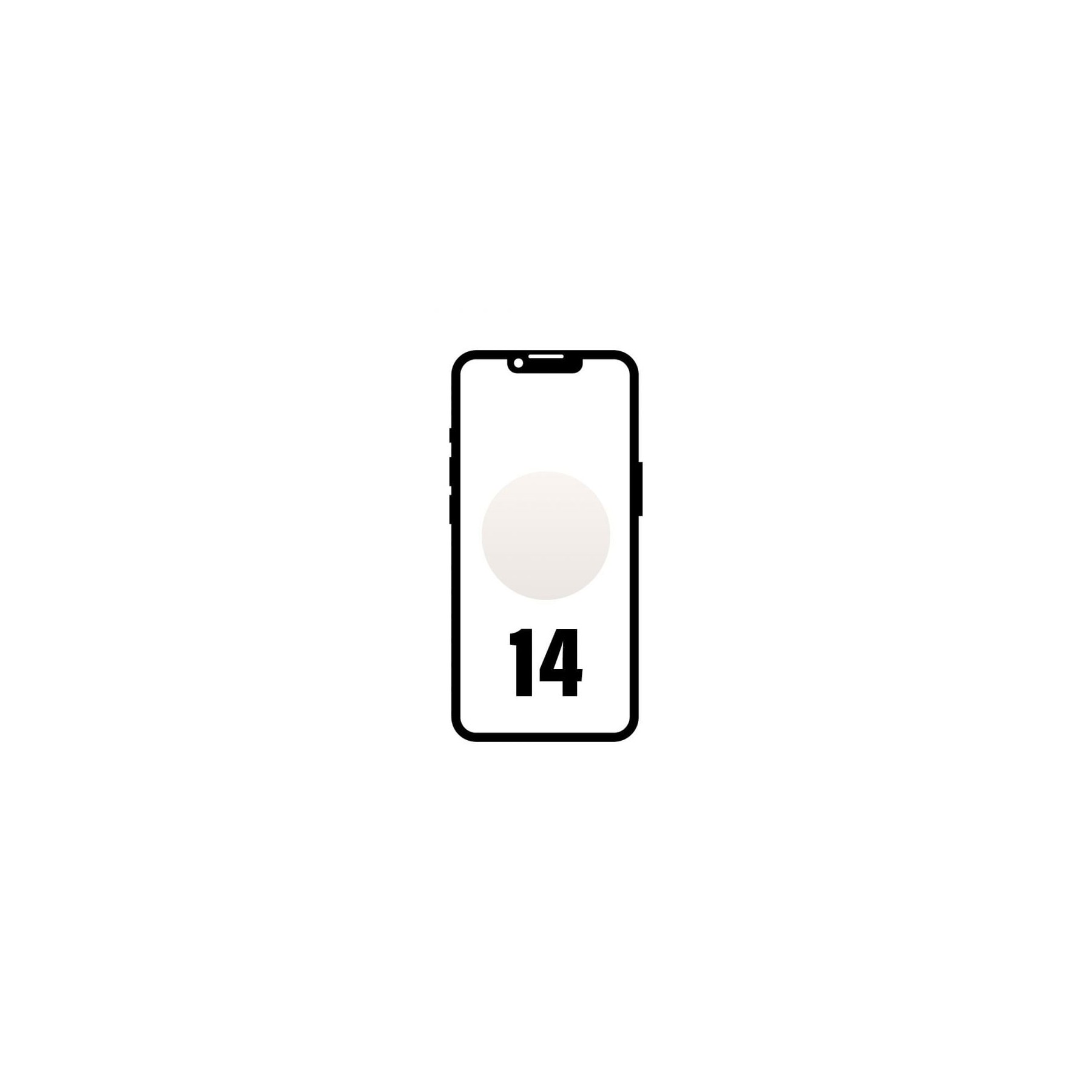 Smartphone apple iphone 14 256gb/ 6.1'/ 5g/ blanco estrella