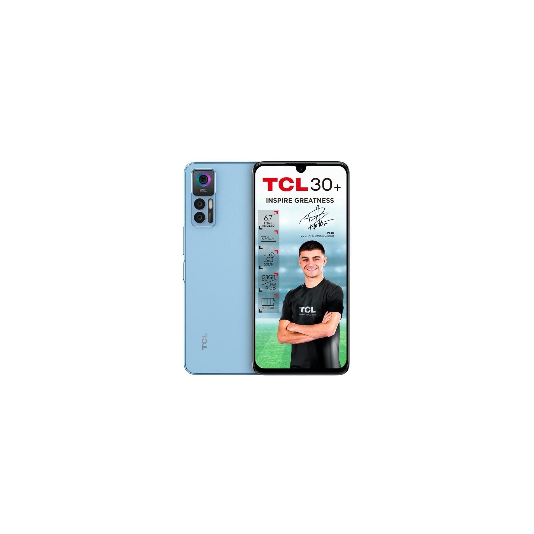 Smartphone tcl 30+ 4gb/ 128gb/ 6.7'/ azul