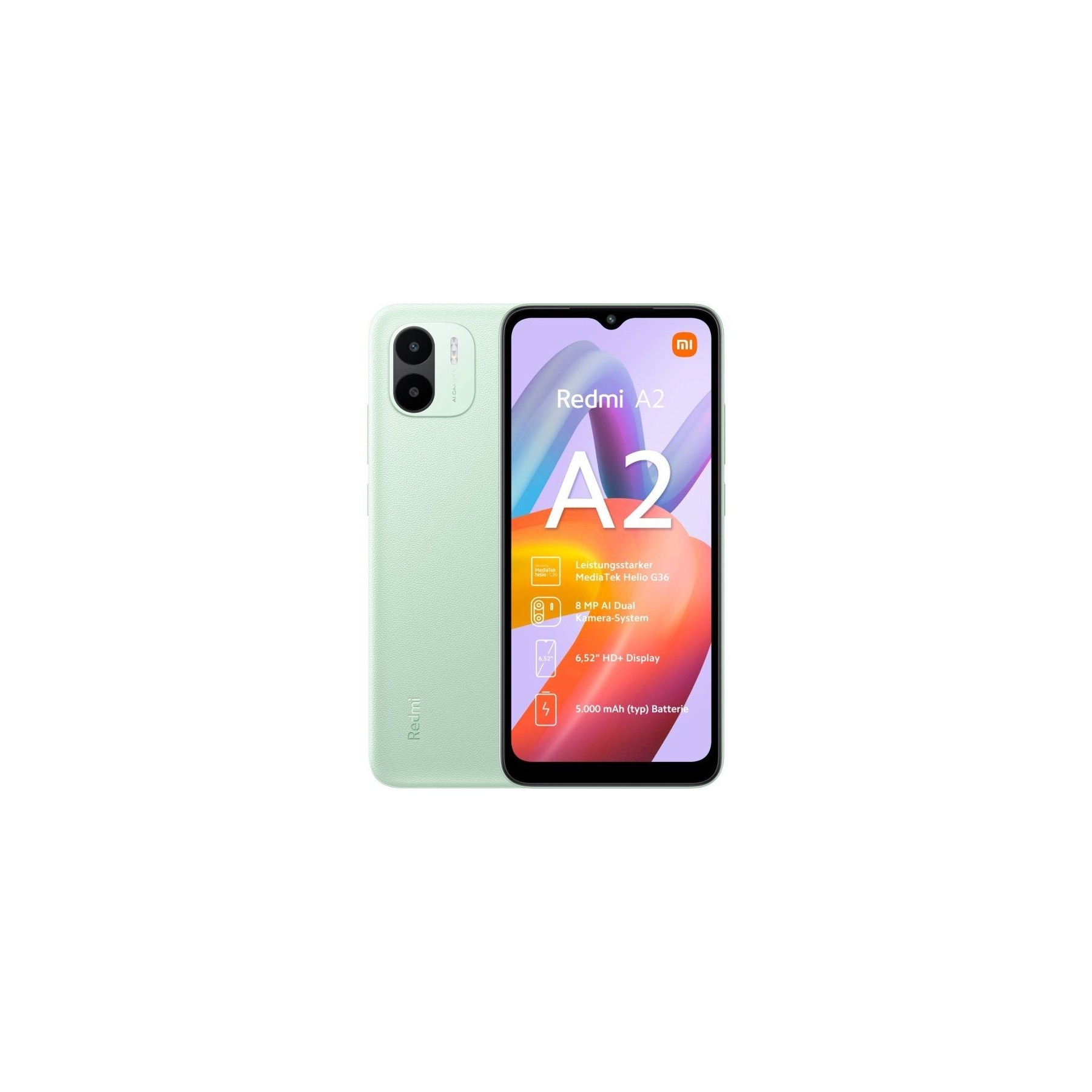 Smartphone xiaomi redmi a2 2gb/ 32gb/ 6.52'/ verde claro