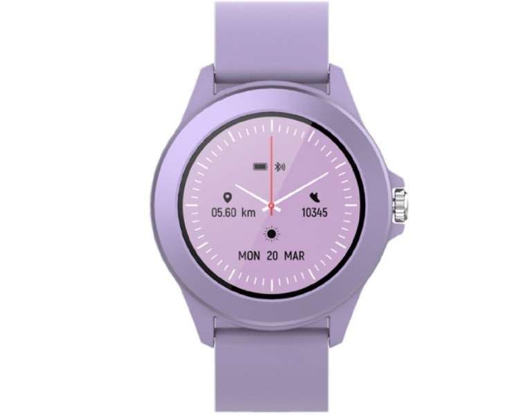 Smartwatch forever colorum cw-300/ notificaciones/ frecuencia cardíaca/ purpura