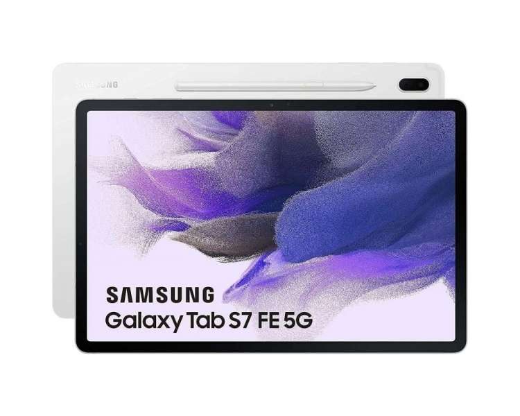 Tablet samsung galaxy tab s7 fe 12.4'/ 4gb/ 64gb/ octacore/ 5g/ plata