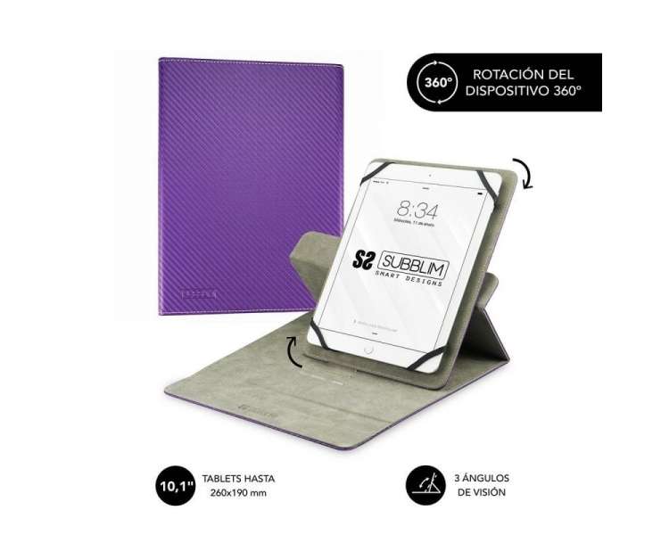 Funda subblim rotate 360º  para tablets de 10.1'/ purpura