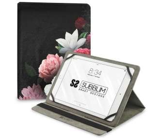 Funda subblim trendy case rosas para tablet de 11'/ negra