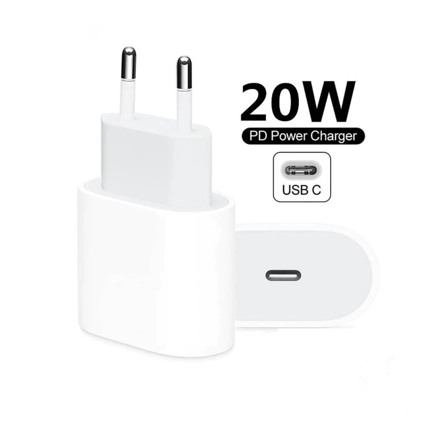 Cargador Compatible Carga Rapida USB Tipo C 20W para iPhone X 11, 12, 12 Pro Max