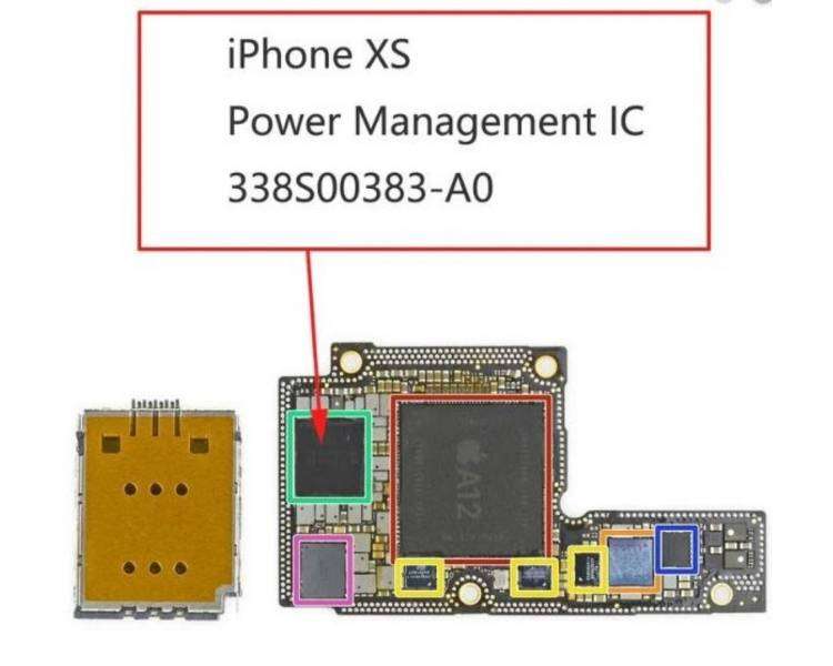 Chip iC De Administrar Administrador Energia para iPhone XS 338S00383 U270