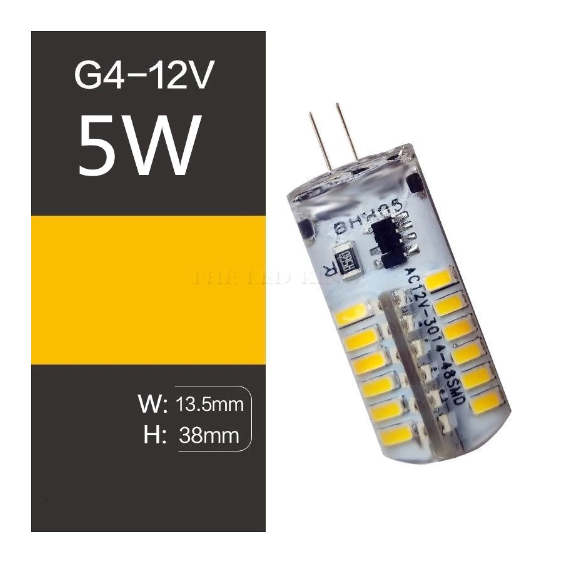 Bombilla Led G4 12V 5W, Color Blanco Calido