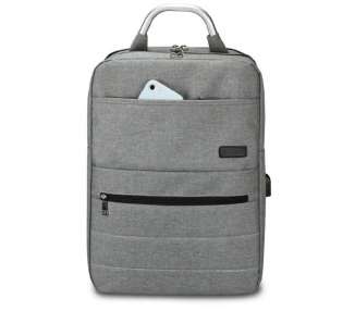Mochila subblim elite airpadding backpack para portátiles hasta 15.6'/ puerto usb/ gris