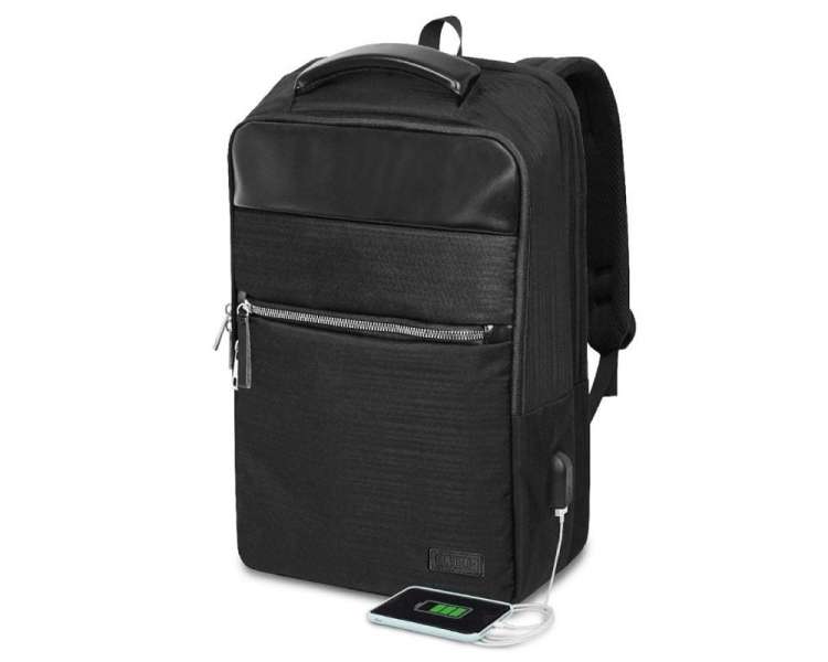 Mochila subblim business v2 ap backpack para portátiles hasta 15.6'/ puerto usb/ negra