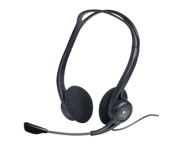 Auriculares logitech headset pc 960/ con micrófono/ usb/ negros