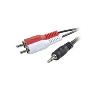 Cable estéreo 3go ca101/ jack 3.5 macho - 2x rca macho/ 2m