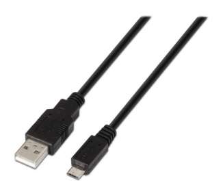Cable usb 2.0 aisens a101-0027/ usb macho - microusb macho/ 80cm/ negro