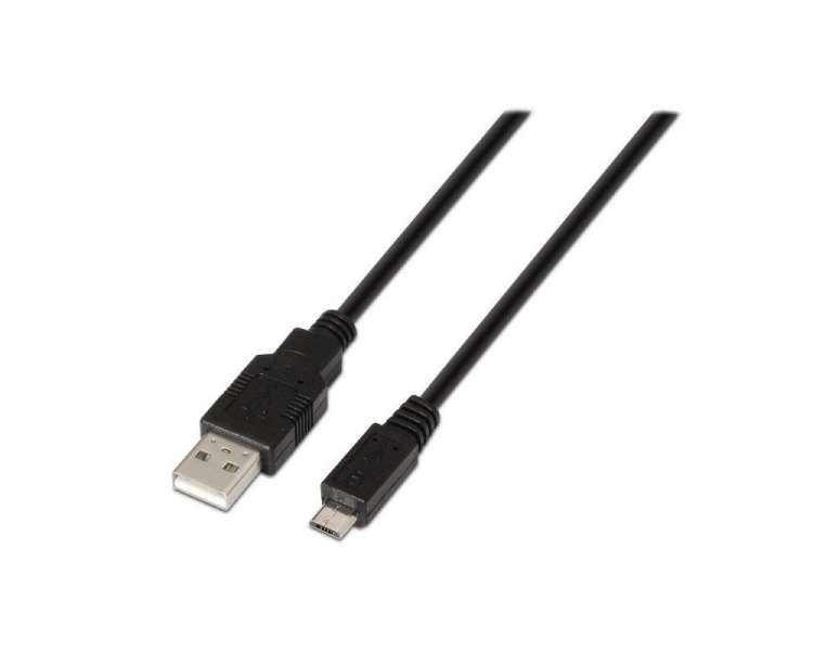Cable usb 2.0 aisens a101-0028/ usb macho - microusb macho/ 1.8m/ negro