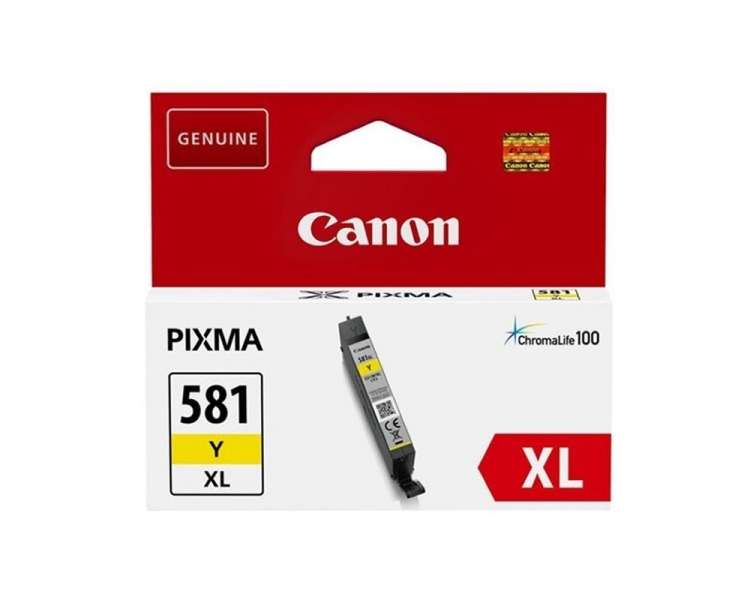Cartucho de tinta original canon cli-581yxl alta capacidad/ amarillo