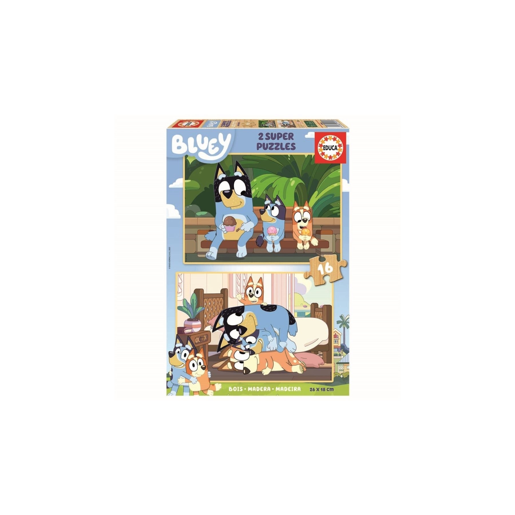 Rompecabezas Educa - 2x16 Piezas Bluey 2 s (80-19406)